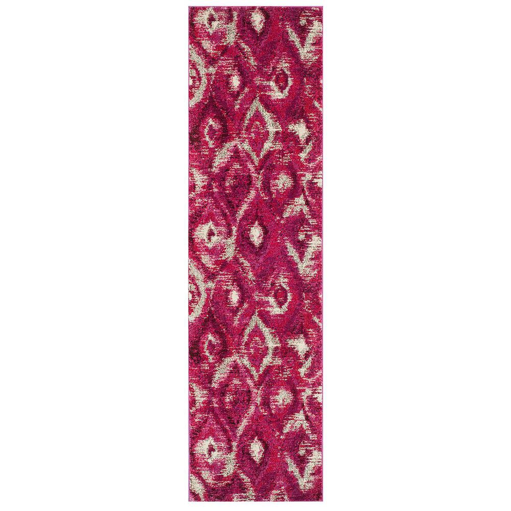 Safavieh Monaco MNC242D-28 2&#39;2&quot; x 8&#39; Fuchsia/Cream Runner, , large
