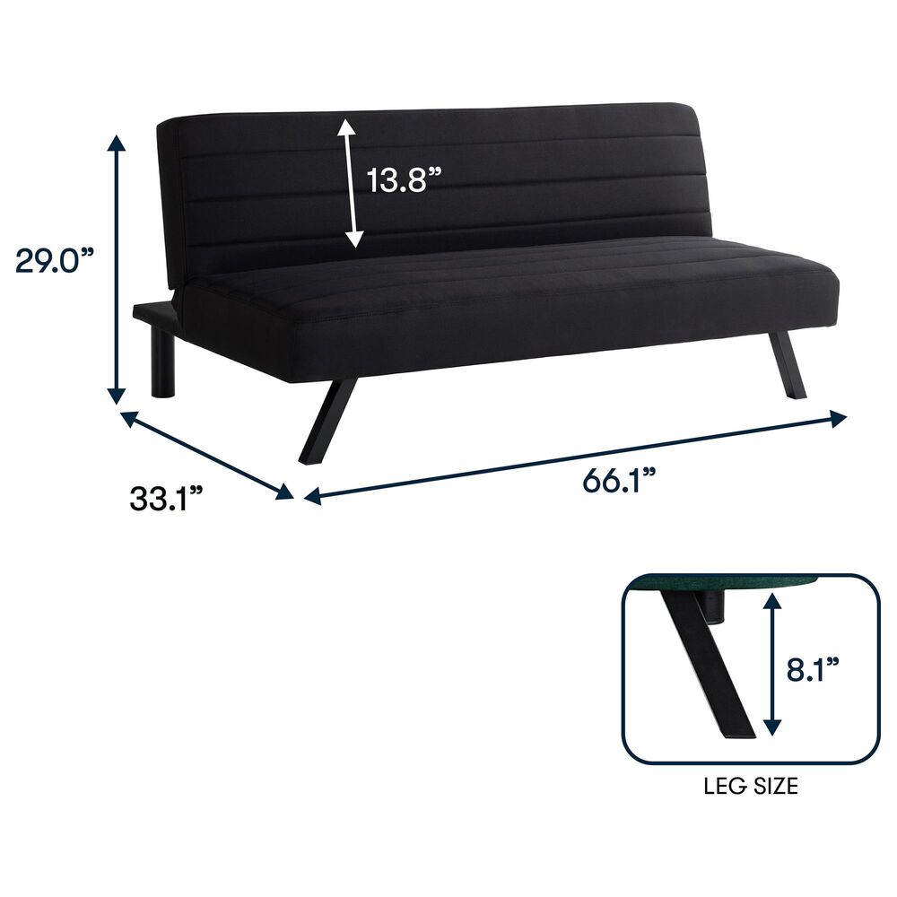 Lifestyle Solutions Dakota Convertible Sofa in Black, , large