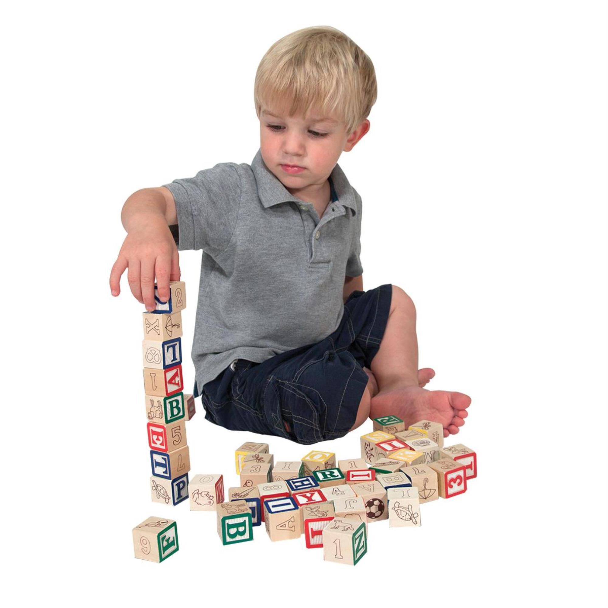 Melissa Doug Wooden ABC and 123 Blocks NFM