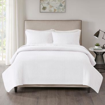 Hampton Park Otto 3-Piece Full/Queen Reversible Quilt in White, , large