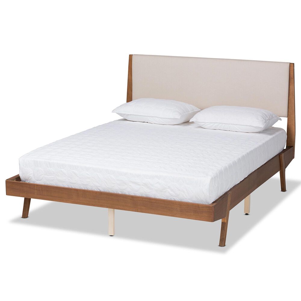 Baxton Studio Senna King Platform Bed in Walnut Brown, , large