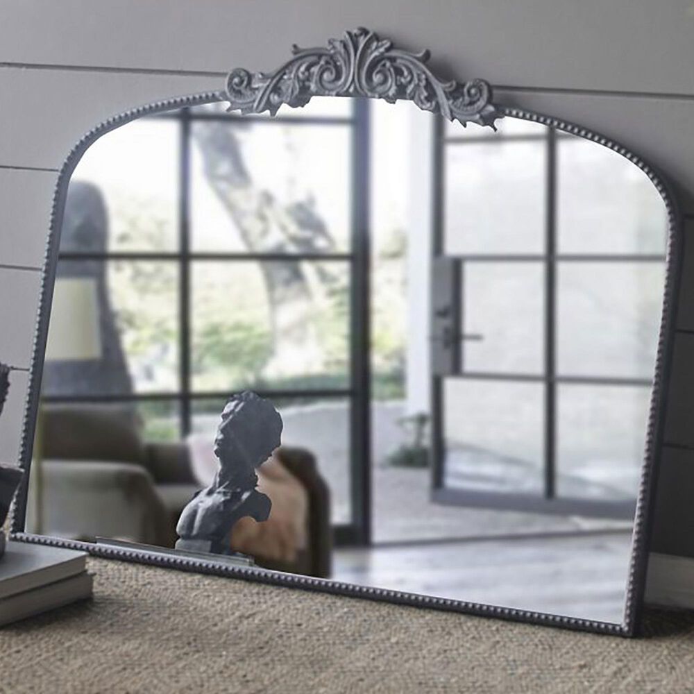 A&amp;B Home Rectangle Wall Mirror in Black, , large