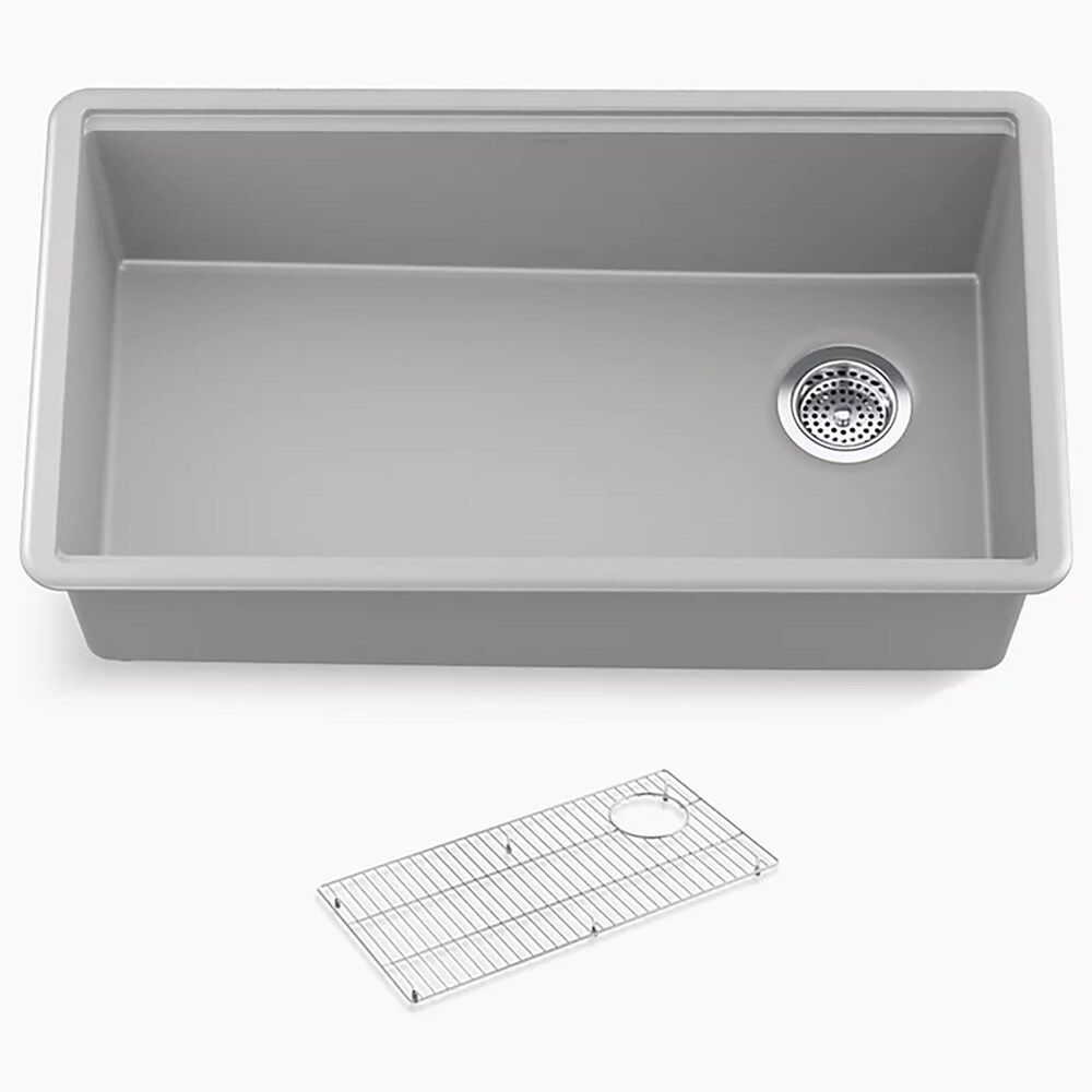 Kohler Billings 32.5" Undermount Single-Bowl Kitchen Sinks in Matte Grey, , large