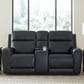 Ashley 5Z-Comfort Power Reclining Loveseat Console in Onyx, , large