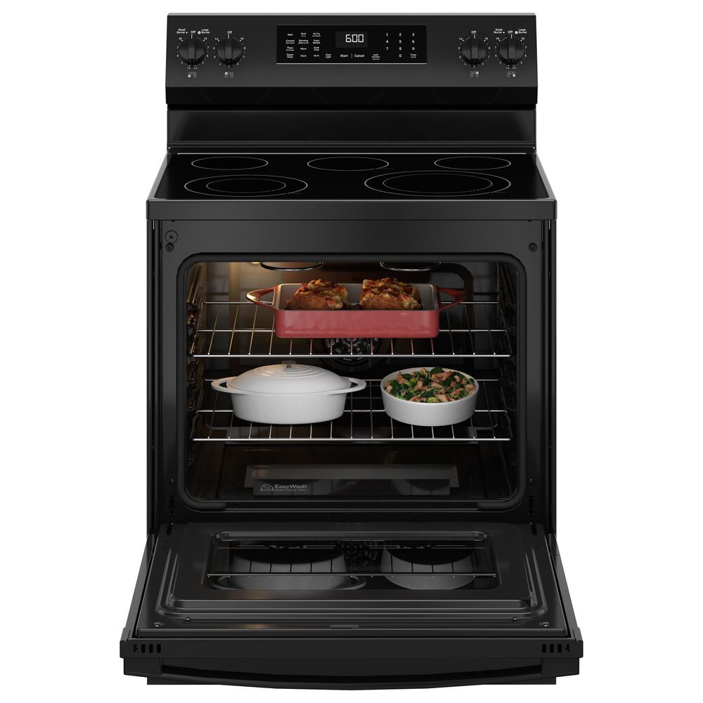 GE Appliances 30&quot; Freestanding Electric Range with Convection in Black, , large