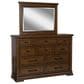 Ashley Taffenbrook 10-Drawer Dresser and Mirror in Medium Brown, , large