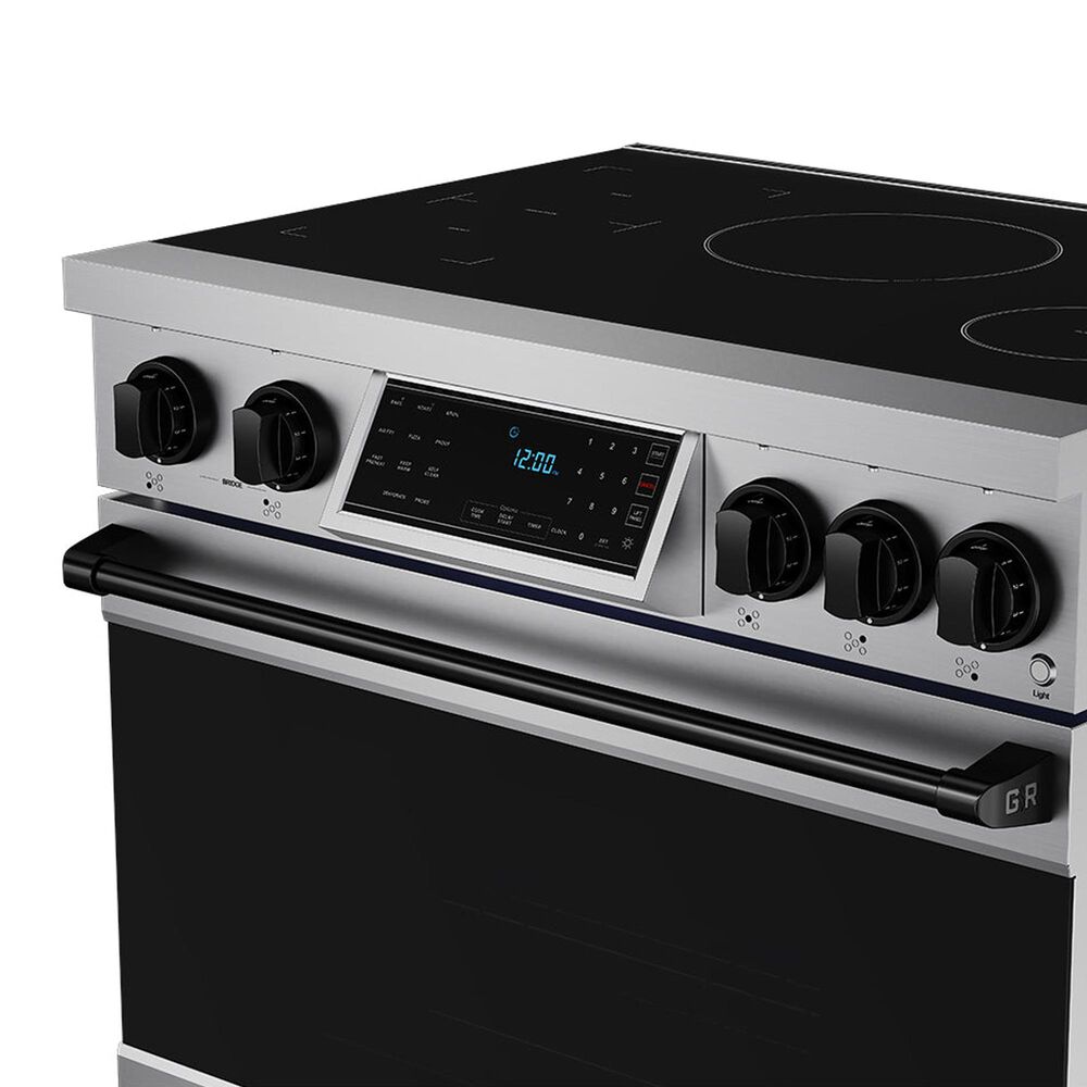 Thor Kitchen Gordon Ramsay 6.0 Cu. Ft. Professional Induction Range with Black Color Kit Assembly in Stainless Steel, , large