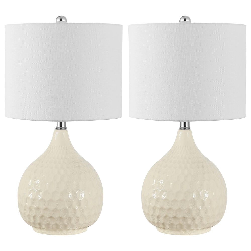 Safavieh Nalon Table Lamp in Off White (Set of 2), , large