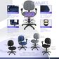 Regency Global Sourcing Comfort Series Swivel Computer Task Chair with Adjustable Arms and Drafting Kit in Grey, , large