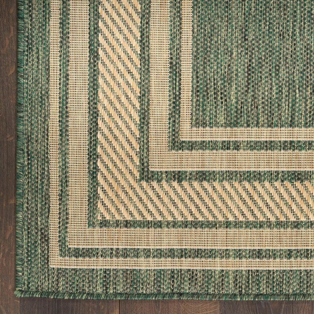 Nourison Horizon HOZ03 Green 5&#39; x 7&#39; Indoor/Outdoor Area Rug, , large