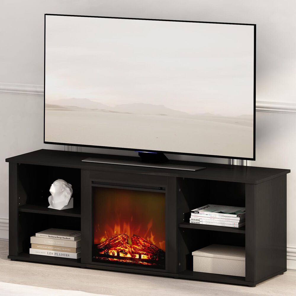 HOMLUX 59" TV Stand with No Heat Electric Fireplace in Americano, , large
