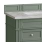 James Martin Vanities Brittany 36" Single Bathroom Vanity in Smokey Celadon with 3 cm Victorian Silver Quartz Top and Rectangular Sink, , large