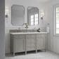 James Martin Vanities Brittany 60" Double Bathroom Vanity in Urban Gray with 3 cm Lime Delight Quartz Top and Rectangular Sinks, , large
