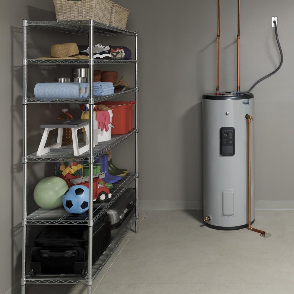 GE Appliances 30-Gallon Smart Tall Electric Water Heater in Gray, , large
