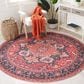 Safavieh Serapi 6"7" Round Red and Blue Area Rug, , large