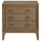 Sterling Timber Elure 3 Drawer Nightstand in Latte with USB Ports, , large