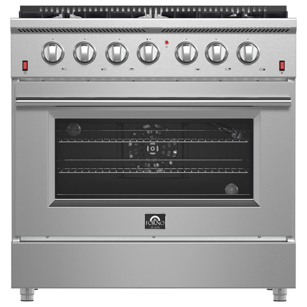 Forno Galiano 36" Freestanding Gas Range in Stainless Steel, , large