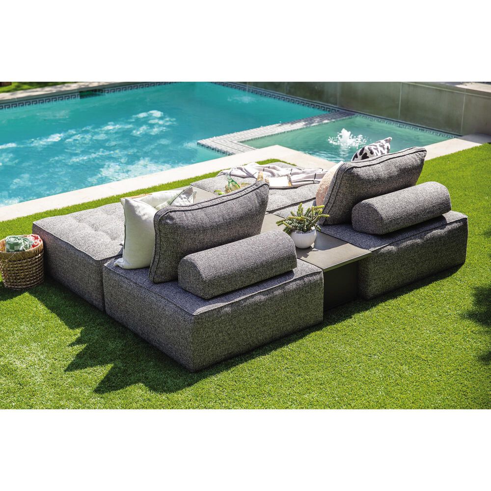 Ashley Bree Zee Patio Lounge Chair in Brown, , large