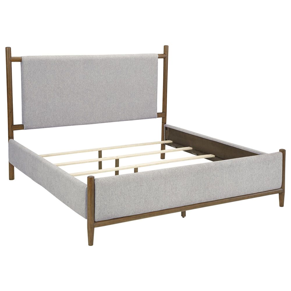 Ashley Lyncott Queen Panel Bed and Two Nightstands in Medium Brown, , large