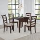 Coaster Barton 5-Piece Round Dining Set in Dark Brown, , large