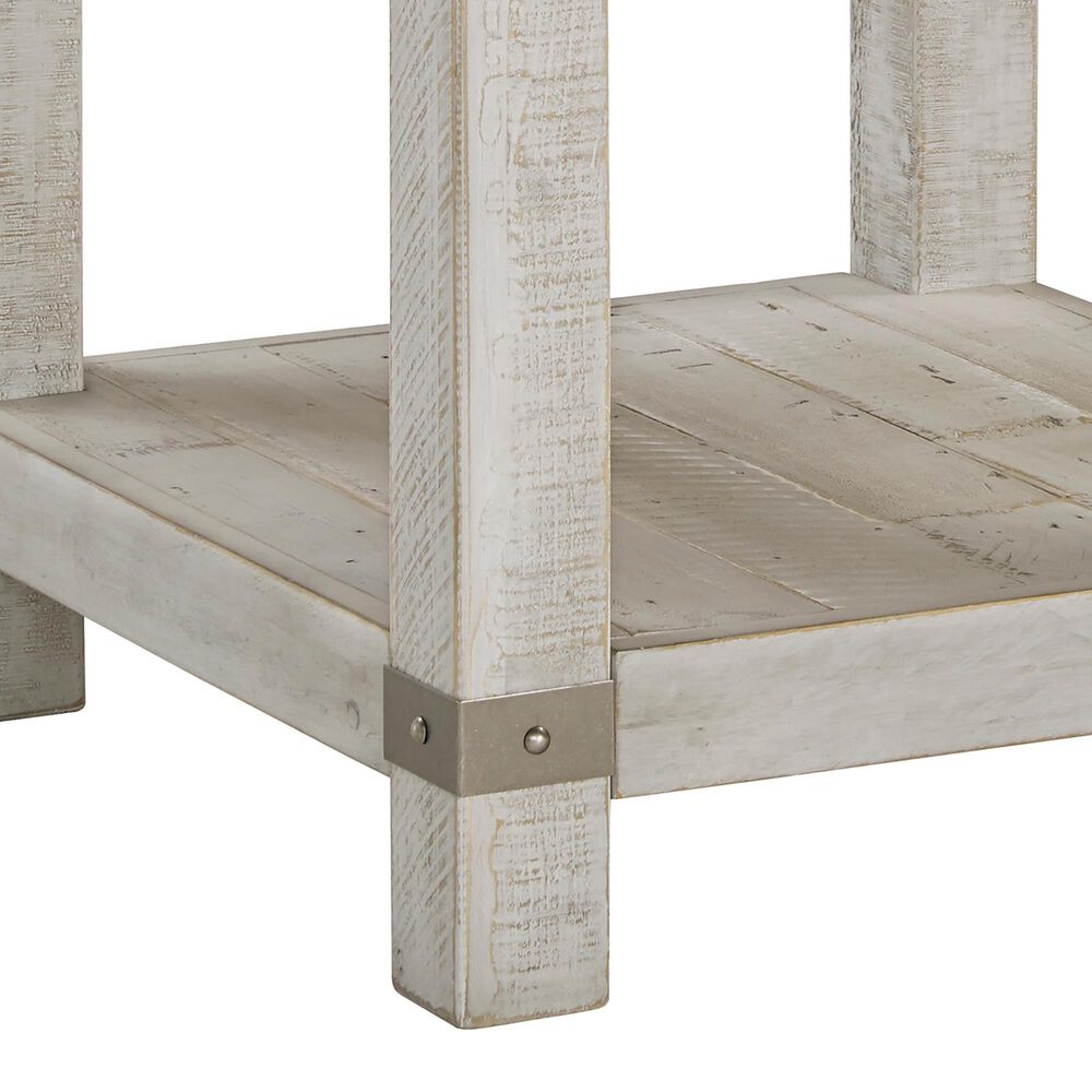 Ashley Carynhurst Rectangular End Table in White Wash Gray, , large