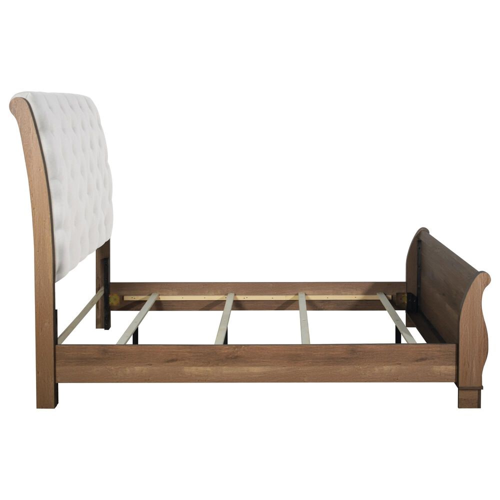 New Heritage Design Coventry Hall 3-Piece Queen Sleigh Bed with Two Nightstands in Pecan, , large