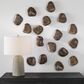 Uttermost Pebbles 5" x 6" Wood Wall Decor in Walnut Brown (Set of 9), , large