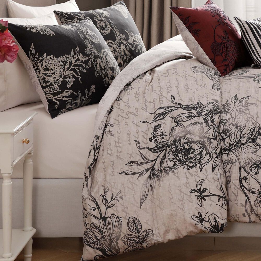 Bebejan 5-Piece Queen French Linen Comforter Set in Tan, , large