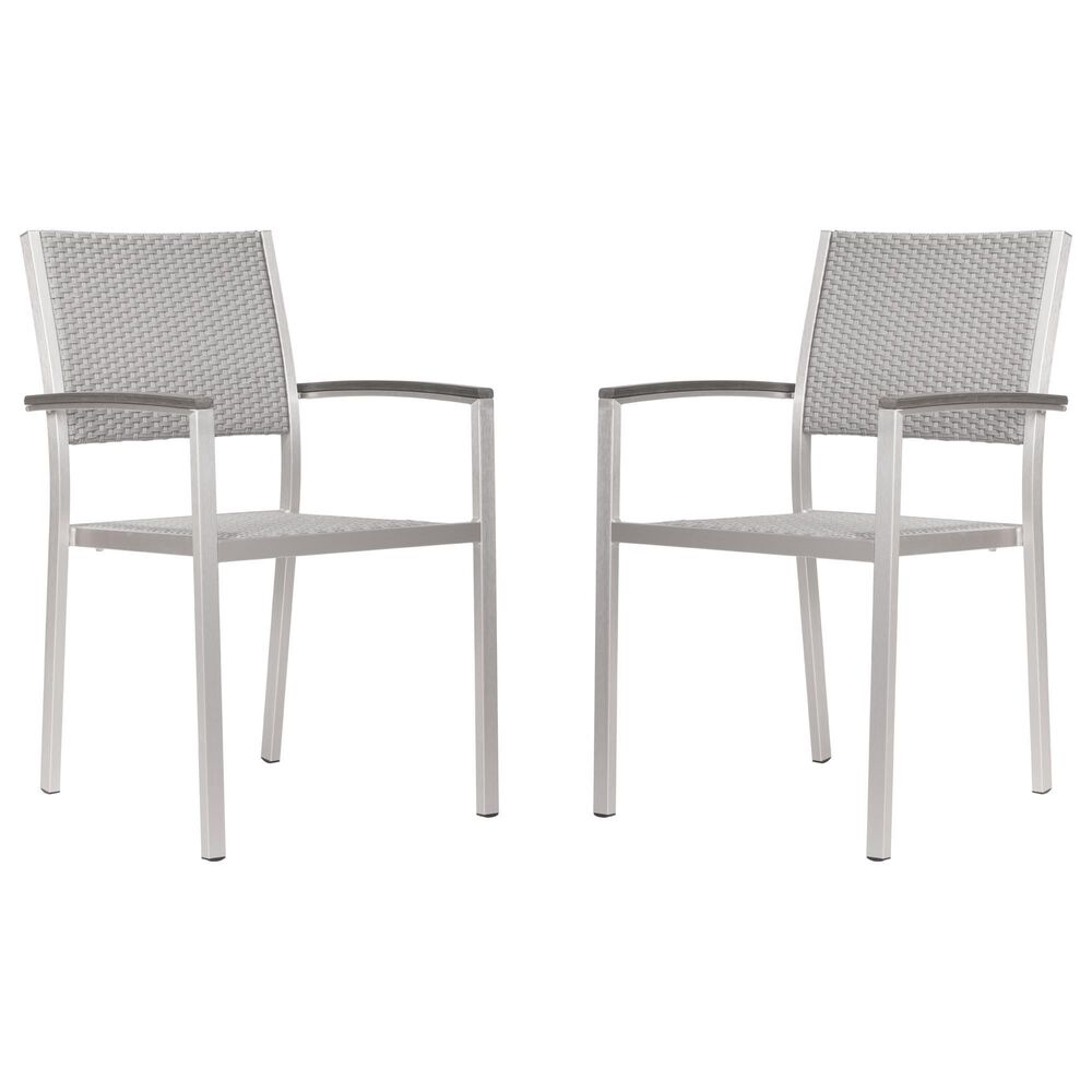 Zuo Modern Metropolitan Arm Chair in Silver (Set of 2), , large