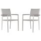 Zuo Modern Metropolitan Arm Chair in Silver (Set of 2), , large
