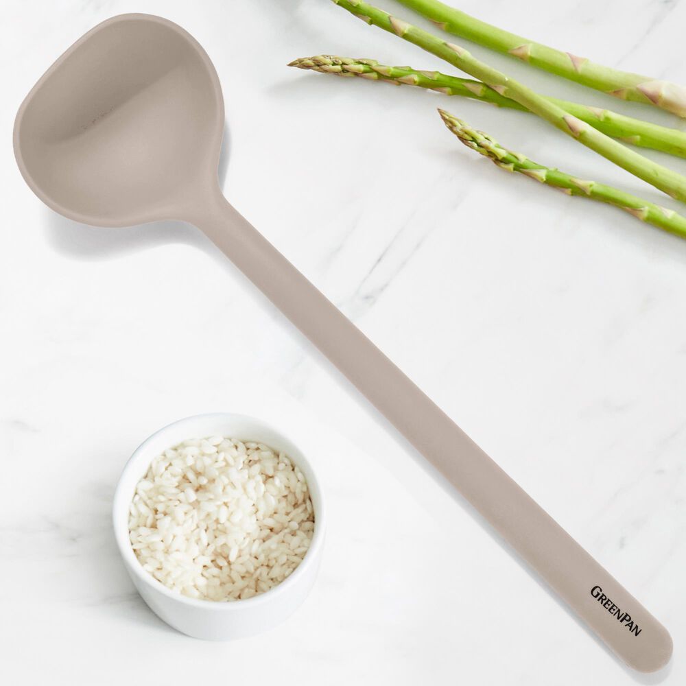 Green Pan Platinum Silicone Ladle in Taupe, , large
