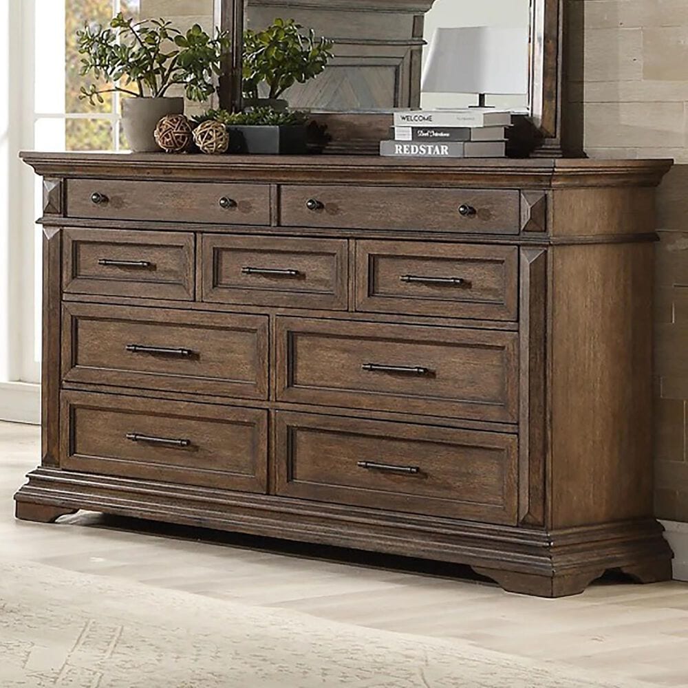 New Heritage Design Mar Vista Dresser in Brushed Walnut, , large