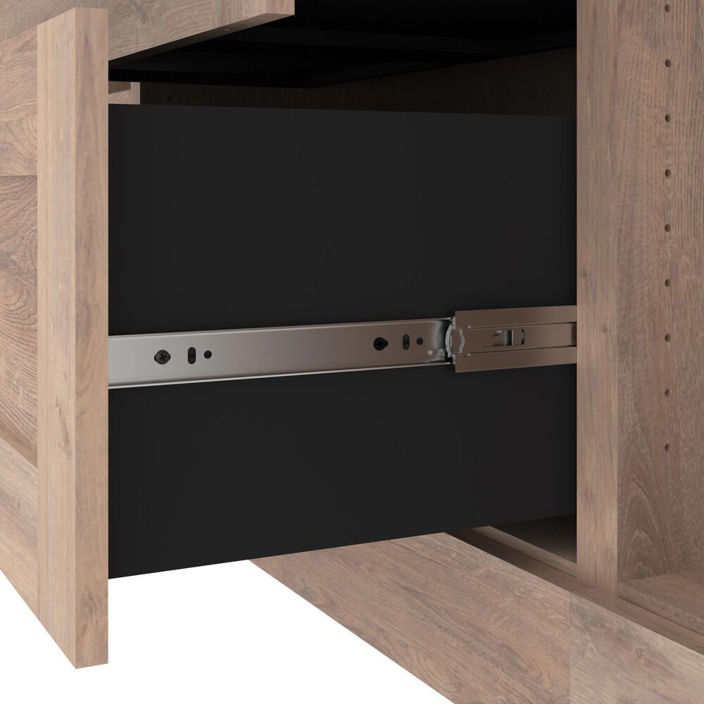 Bestar Pur Closet Organizer with 3-Drawer in Rustic Brown, , large