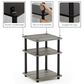 HOMLUX 3-Tier Side Table in French Oak and Black, , large