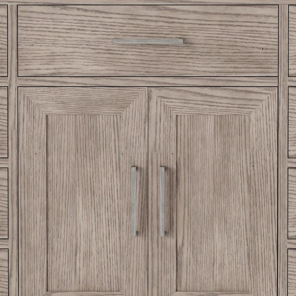 Lexora Home Abbey 48&quot; Single Bathroom Vanity in Grey Oak with 2 cm White Quartz Top and Rectangular Sink, , large