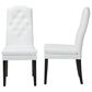 Baxton Studio Dylin Side Chair with White Cushion in Espresso Brown (Set of 2), , large