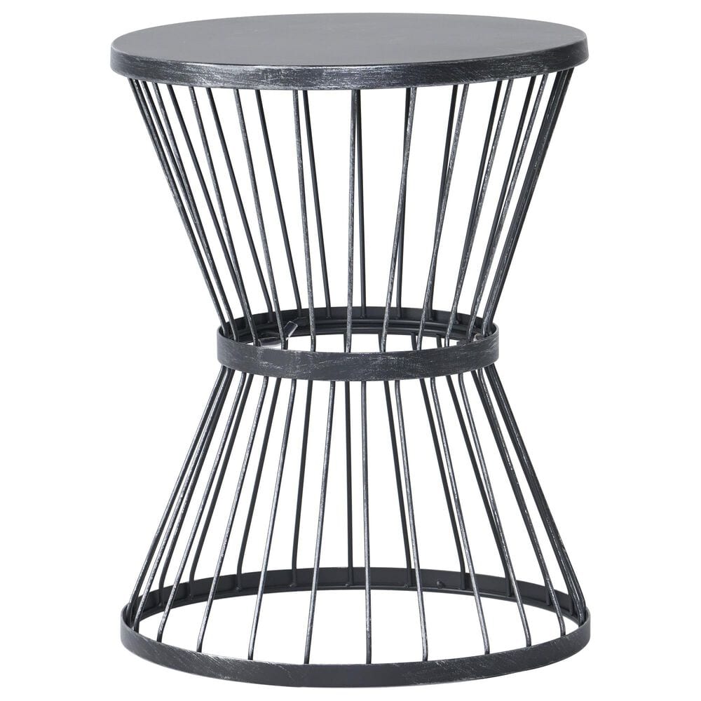 Hearth and Haven Lassen Patio Side Table in Black, , large