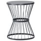 Hearth and Haven Lassen Patio Side Table in Black, , large