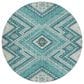 Dalyn Rug Company Portico PO5 Teal 8" Round Area Rug, , large