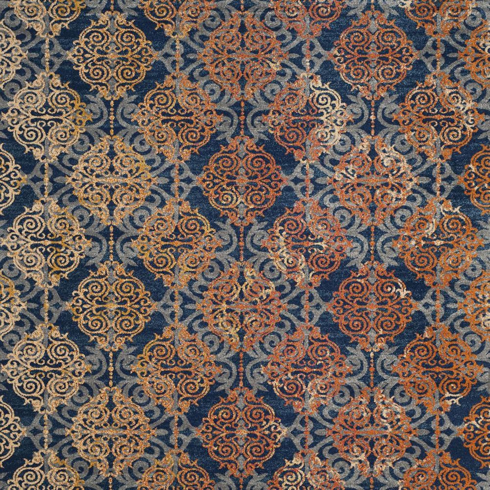 Safavieh Evoke EVK230S-4 4&#39; x 6&#39; Blue/Orange Area Rug, , large