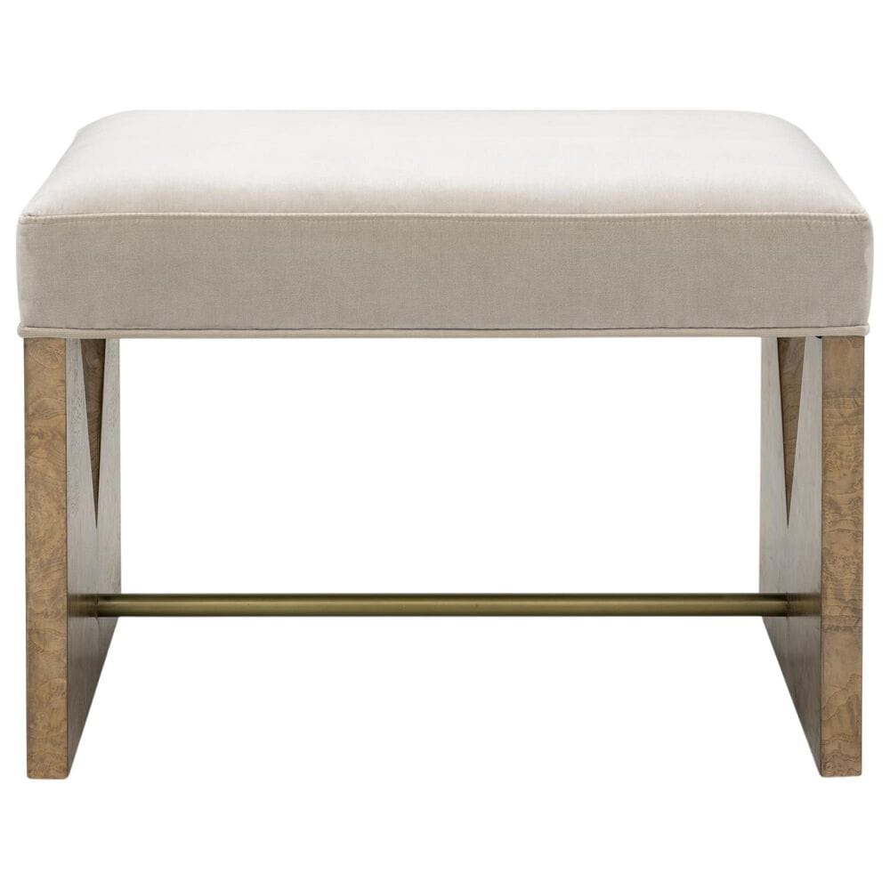 Bassett Mirror Company Laurent Accent Stool in Brown Ash Burl, , large