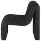 Coaster Drayton Upholstered Curved Accent Armless Chair in Black, , large