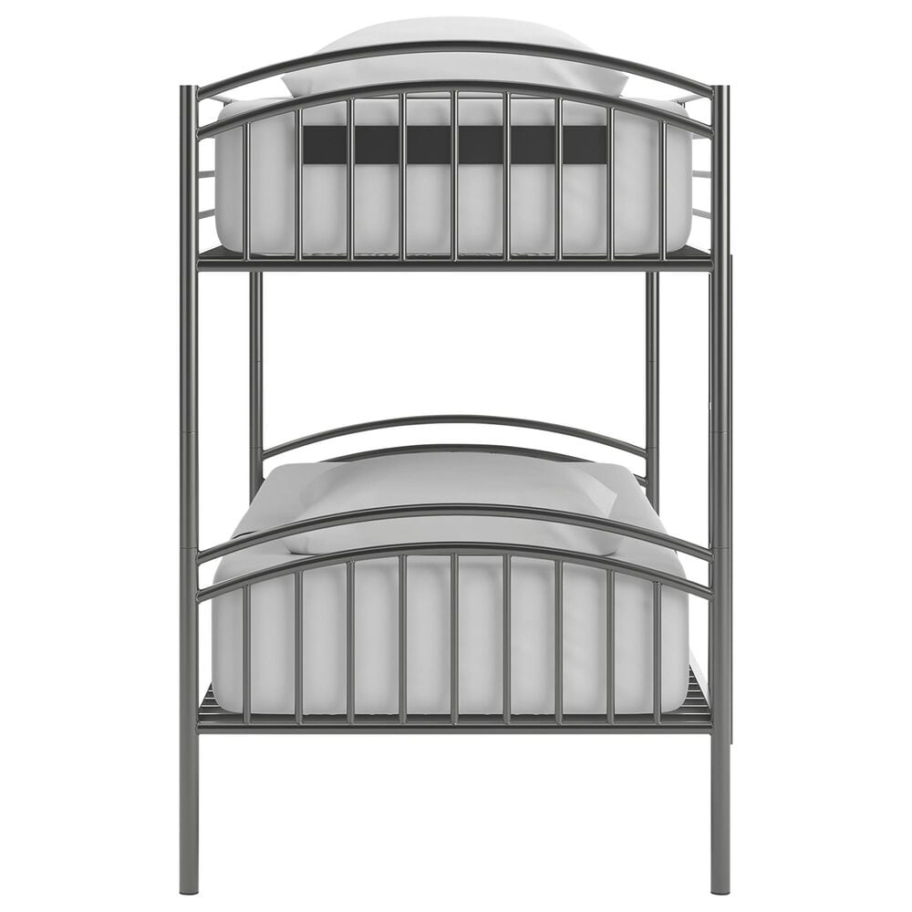 Ashley Lanceburg Twin over Twin Bunk Bed with Ladder in Gray, , large