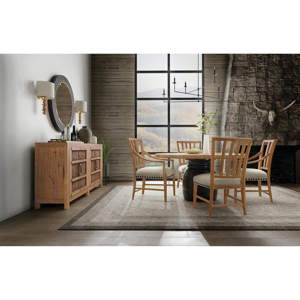 Hooker Furniture Big Sky Side Chair with Beige Cushion in Vintage Natural &#40;Set of 2&#41;, , large