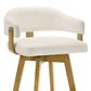 Armen Living Callah Swivel Bar Height Stool in Amber Glow, , large