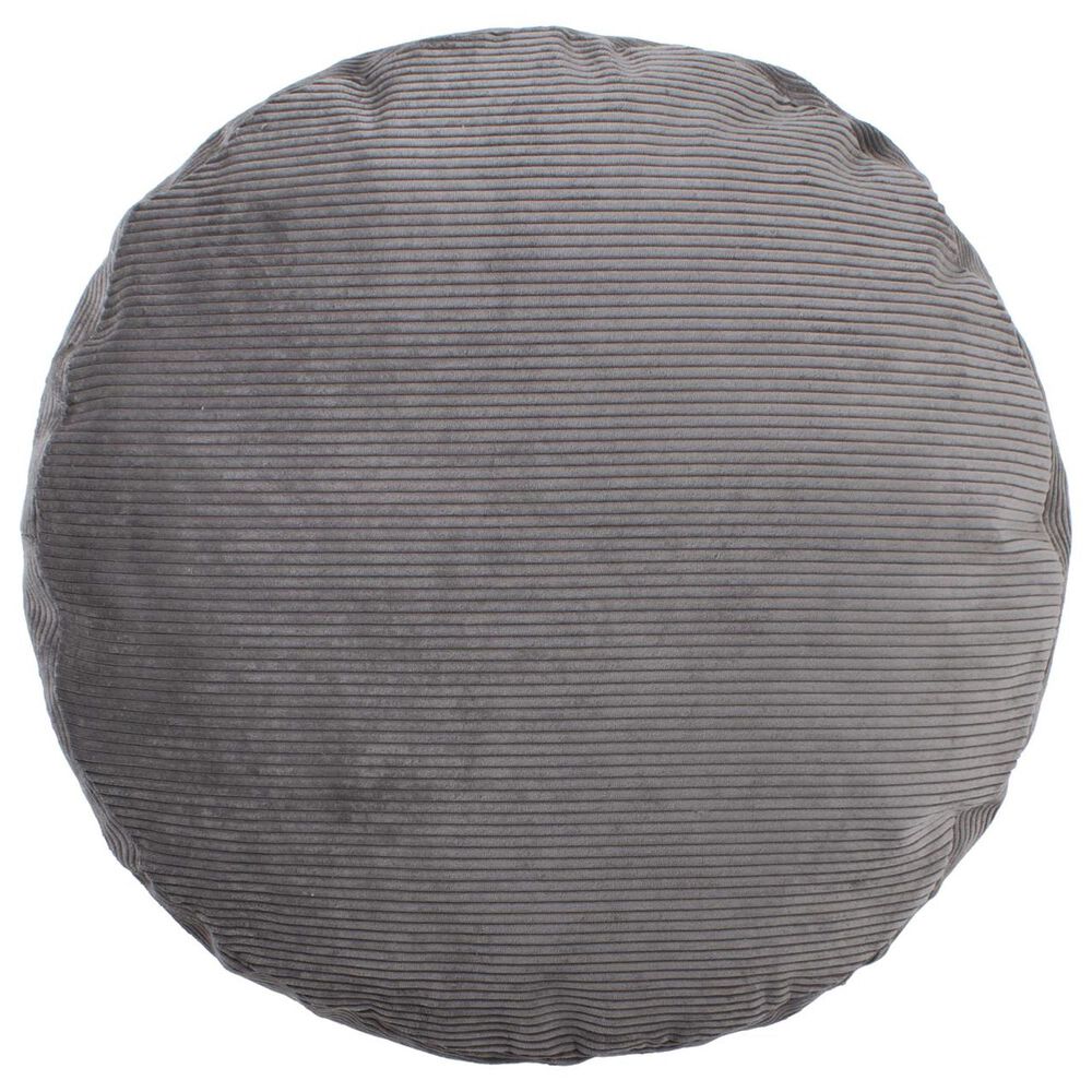 Howard Elliott Pana Short Pouf in Charcoal, , large