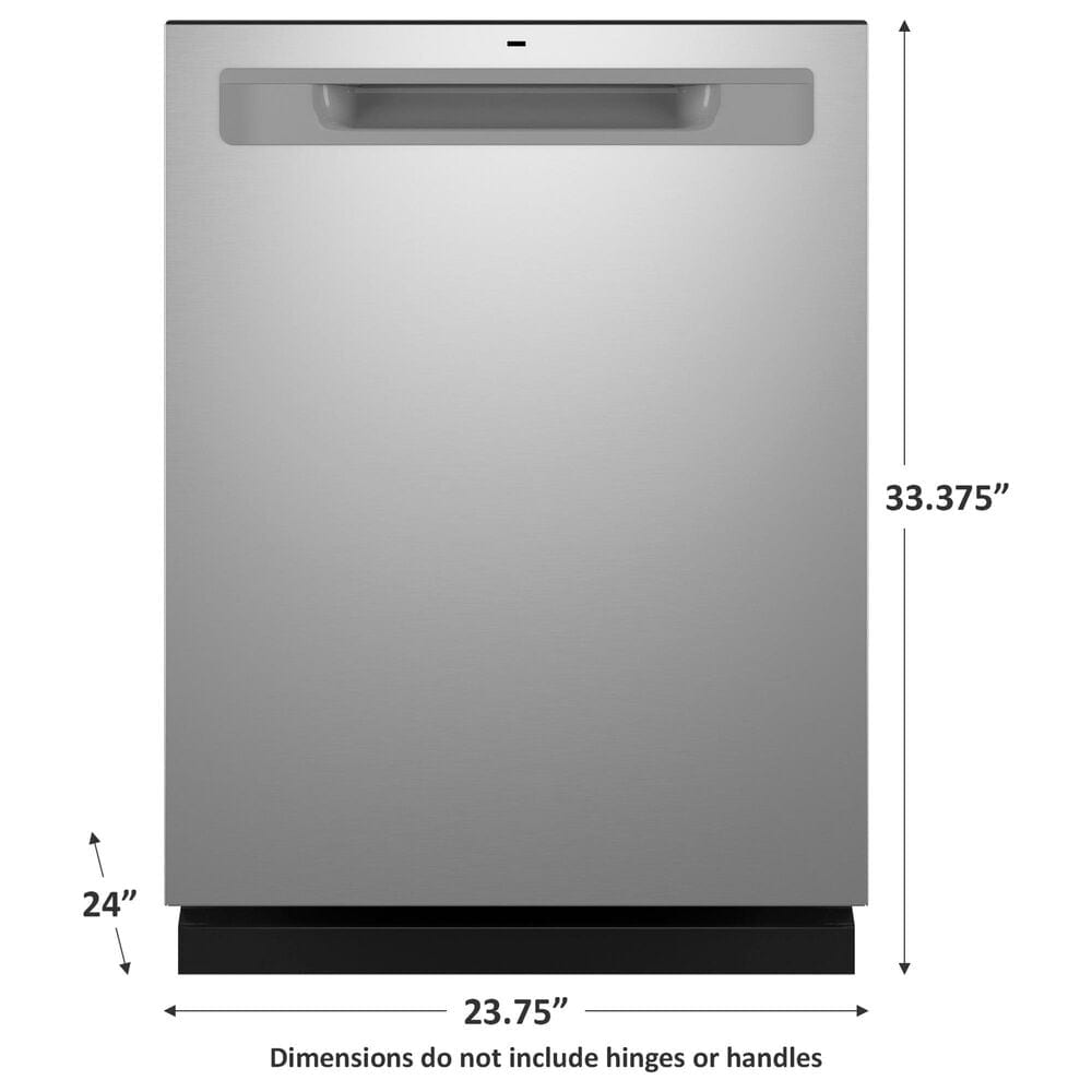 GE Appliances 24&quot; Built-In Pocket Handle Dishwasher with 3-Rack in Fingerprint Resistant Stainless Steel, , large