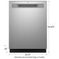 GE Appliances 24" Built-In Pocket Handle Dishwasher with 3-Rack in Fingerprint Resistant Stainless Steel, , large