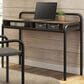 Rta Products Llc Allure Modern Classic Writing Desk in Walnut and Black, , large