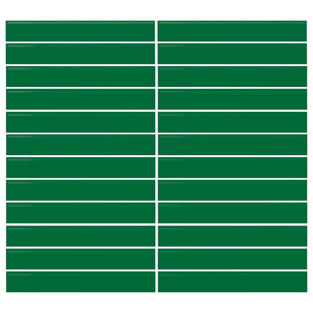Dal-Tile Color Wheel Emerald 12"" X 10"" Ceramic Mosaic Sheet, , large